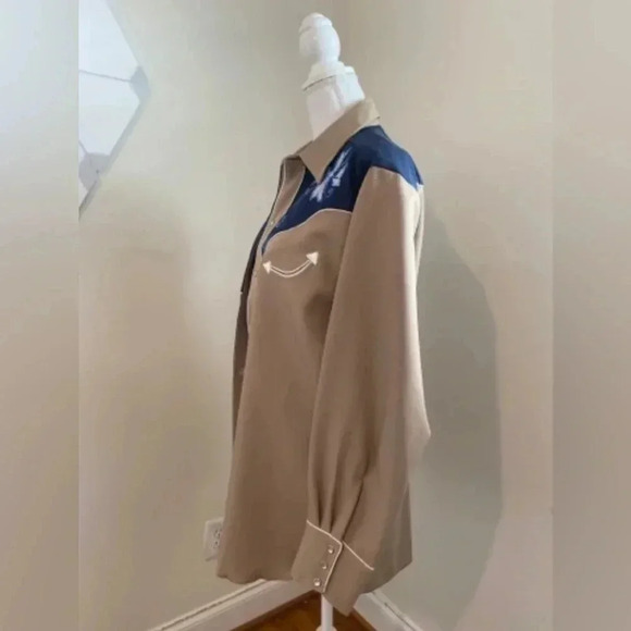 1970s H Bar C Western Gaberdine RanchWare Durango Vintage Shirt -Size 16 RARE! - Picture 4 of 4